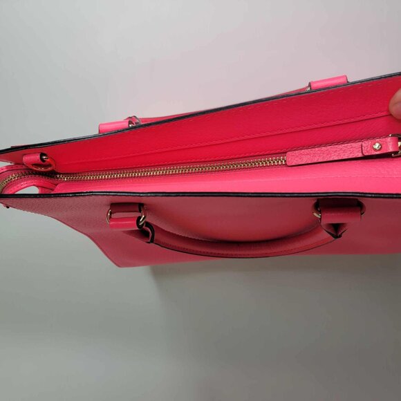 Kate Spade Bright Pink Leather Handbag and Matching Leather Purse NEAR MINT! - Picture 6 of 16